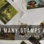 The number of stamps for a letter or postcard