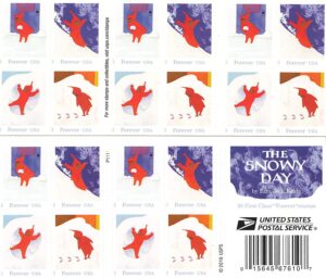USPS Snowy Day Forever Postage Stamps - Book of 20 Postage Stamps